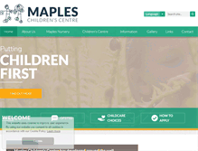 Tablet Screenshot of mapleschildrenscentre.com